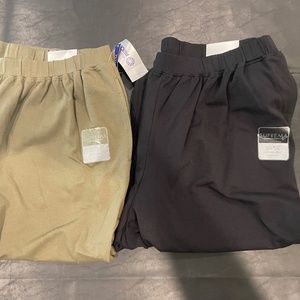 Womens (2) Catherines Suprema Black Olive Petite Capri Pants Size 0XWP 14/16 NWT